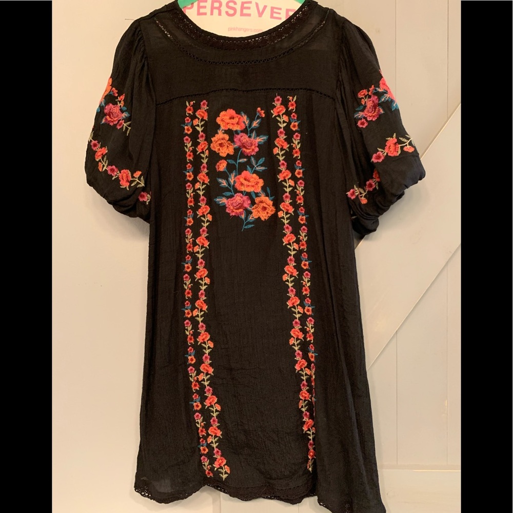 Black floral dress